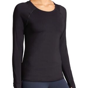 Athleta Exhilaration Black Long Sleeve Shirt Size XL